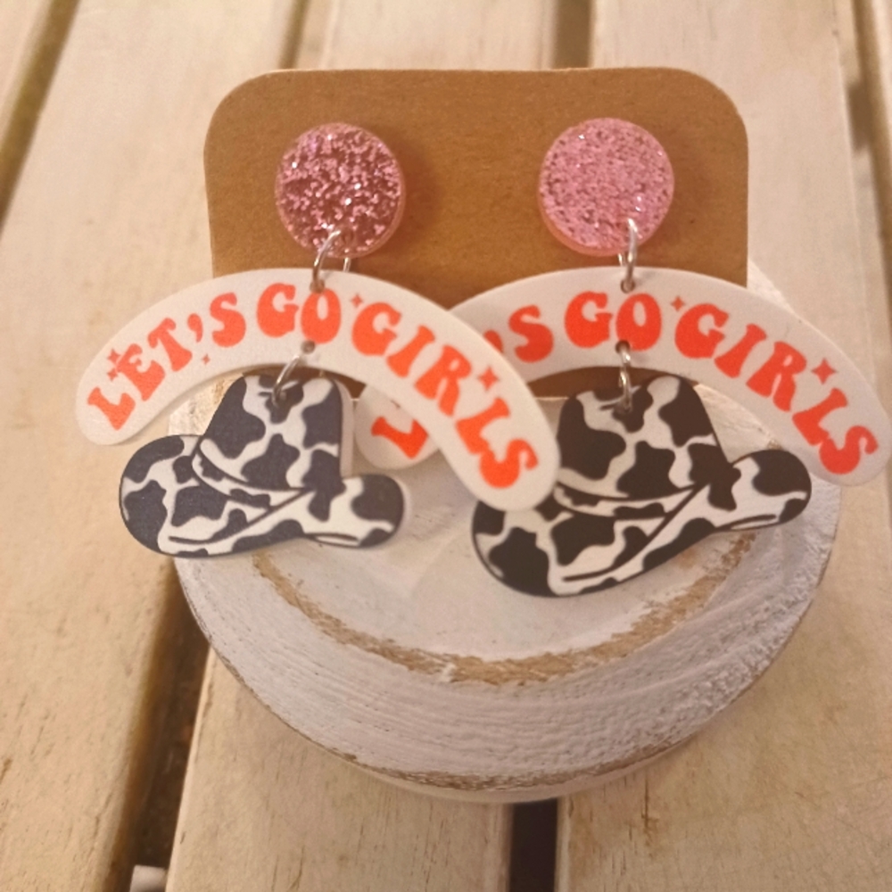 COWBOY BOHO EARRINGS "LETS GO GIRLS "